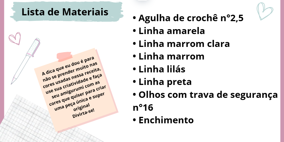 Lista de Materiais