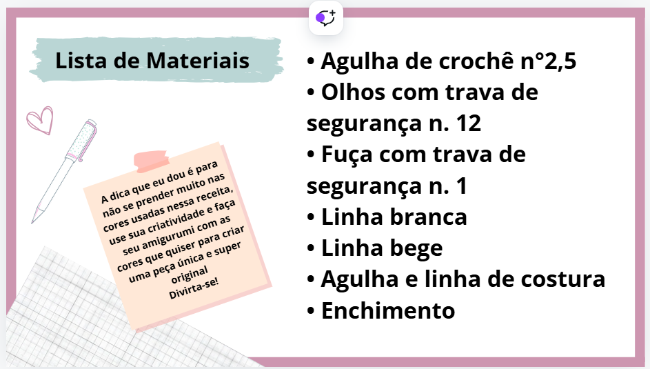 Lista de Materiais