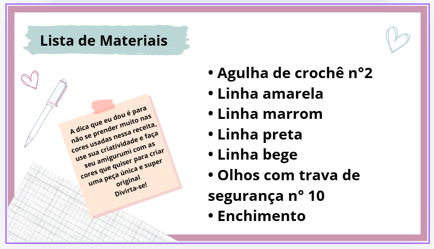 Lista de Materiais