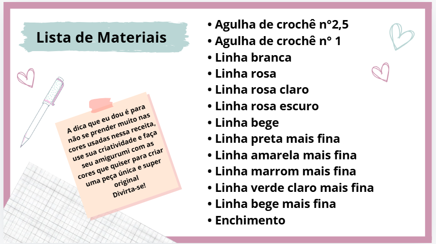 Lista de Materiais