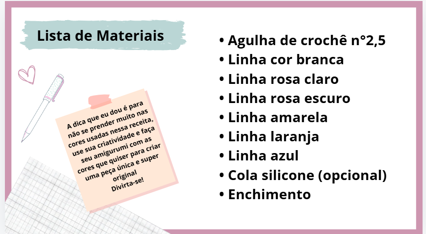 Lista de Materiais