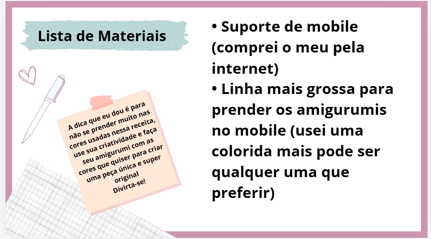 Lista de Materiais