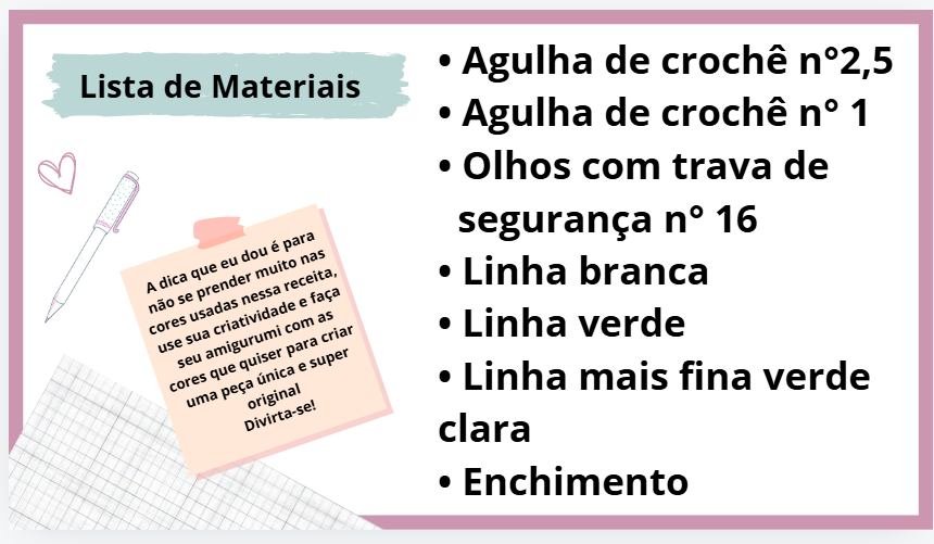 Lista de Materiais