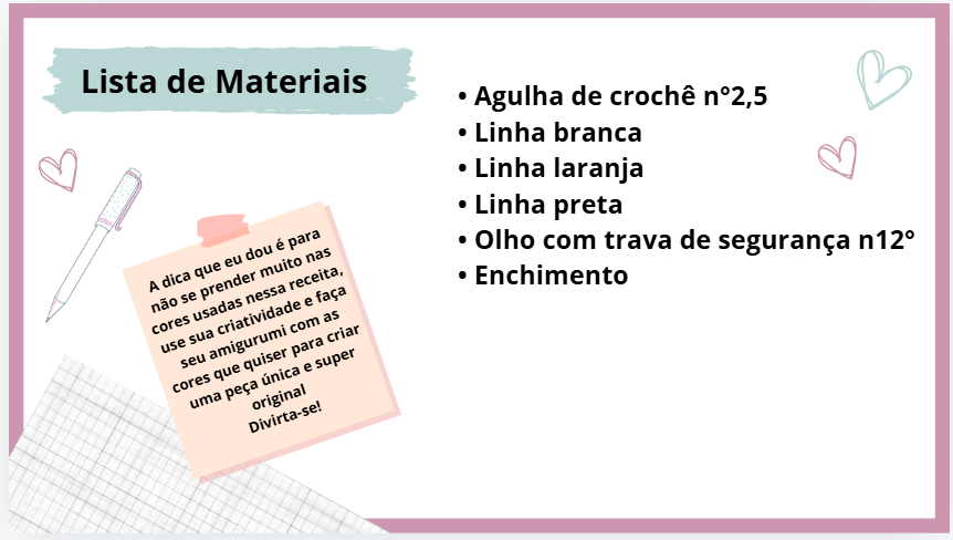 Lista de Materiais