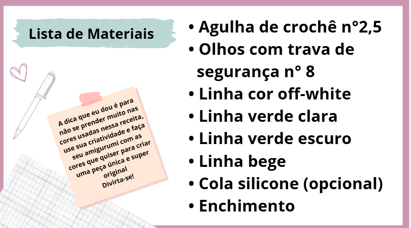 Lista de Materiais