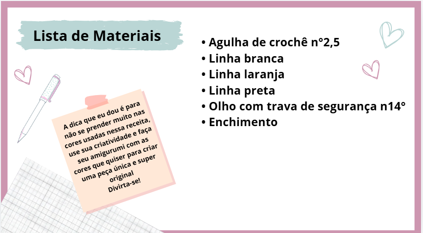 Lista de Materiais